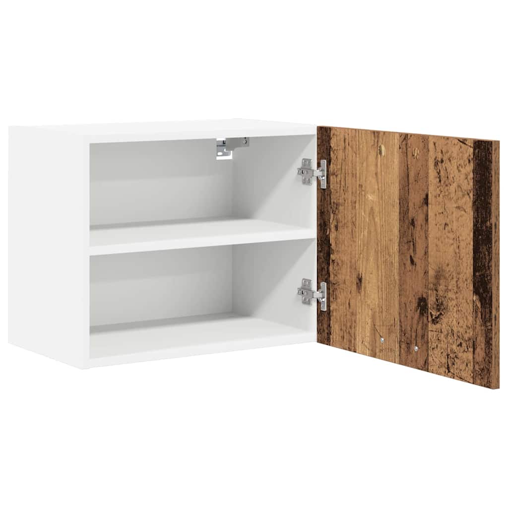 Hanging Cabinet Riga Old Wood and White 50 x 31 x 40 cm